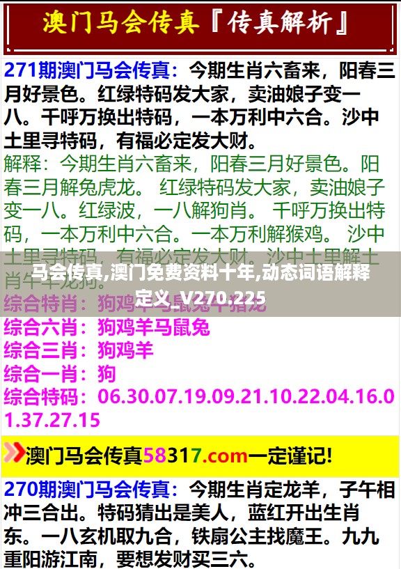 马会传真,澳门免费资料十年,动态词语解释定义_V270.225