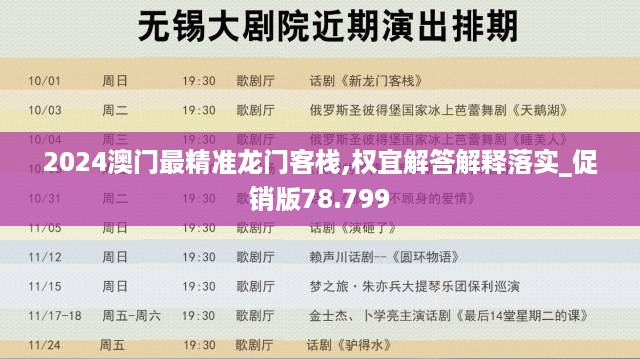 2024澳门最精准龙门客栈,权宜解答解释落实_促销版78.799