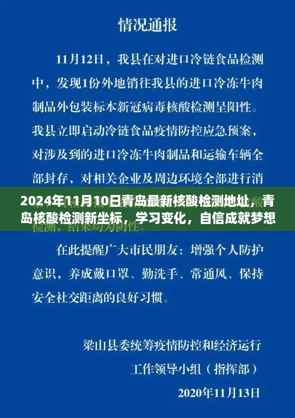 青岛核酸检测新坐标，学习变化，自信成就梦想，开启新征程之旅（2024年11月）