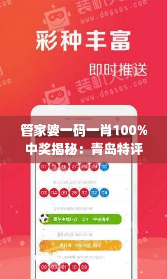 管家婆一码一肖100%中奖揭秘：青岛特评分析_ENU408.13探险版