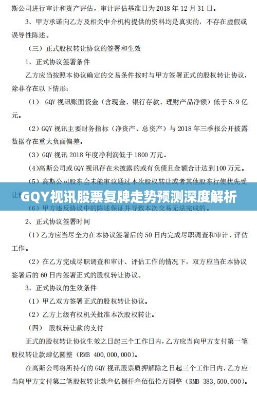 GQY视讯股票复牌走势预测深度解析