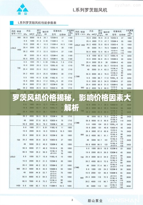 罗茨风机价格揭秘，影响价格因素大解析